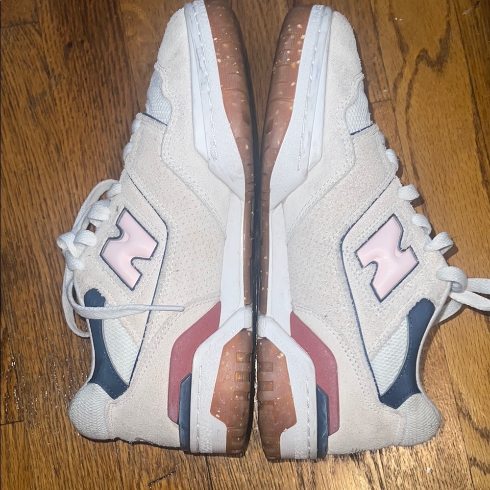 New Balance Pink and White Sneakers